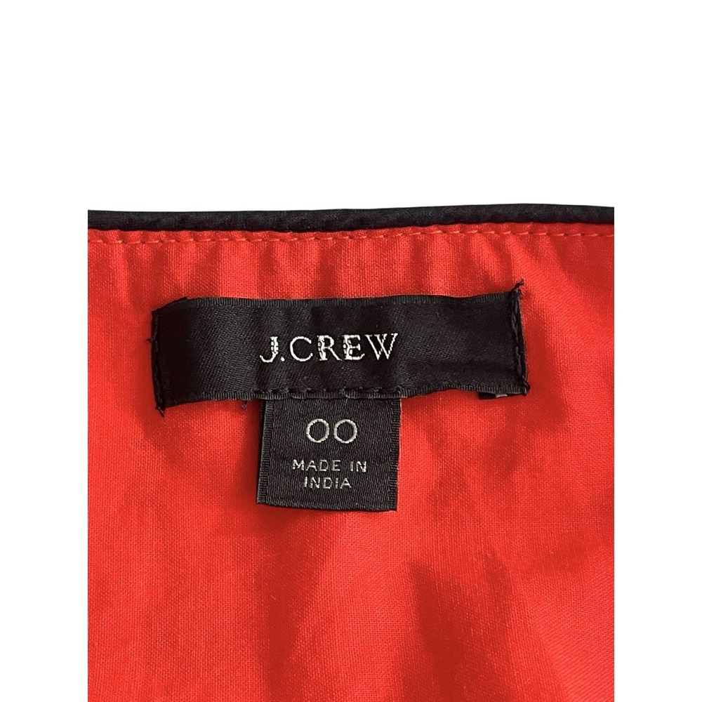 J.Crew 100% Cotton Tiered Floral Midi Dress Cerise Cove Sz 00 Resort Vacation - Picture 13 of 16